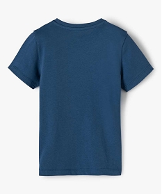tee-shirt garcon a manches courtes imprime dinosaure bleu tee-shirtsB511801_3