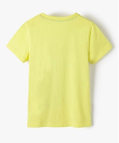 tee-shirt garcon a manches courtes imprime dinosaure jauneB511901_4