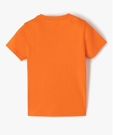 tee-shirt garcon imprime a manches courtes orangeB512601_3