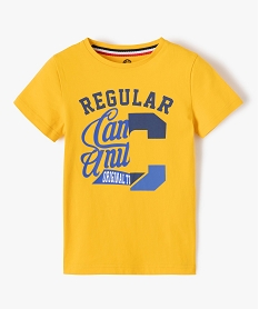 tee-shirt garcon imprime a manches courtes - camps united jauneB512701_1