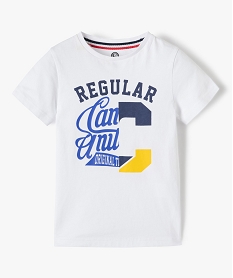 tee-shirt garcon imprime a manches courtes – camps united blanc tee-shirtsB512801_1