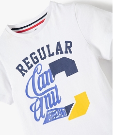 tee-shirt garcon imprime a manches courtes – camps united blanc tee-shirtsB512801_2