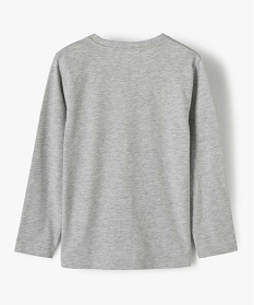 tee-shirt garcon a manches longues avec large motif gris tee-shirtsB512901_3