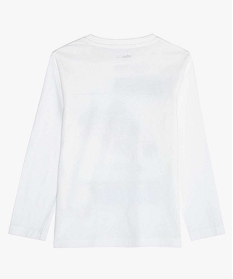 tee-shirt garcon a manches longues avec motif xxl blancB513101_3
