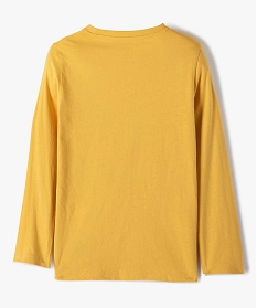 tee-shirt garcon a manches longues avec motif floque jauneB513301_3