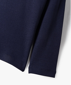 tee-shirt a manches longues et col roule garcon bleu tee-shirtsB514301_3