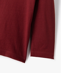 tee-shirt garcon manches longues a poche poitrine rouge tee-shirtsB516001_3