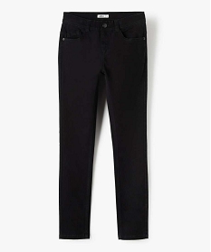 GEMO Pantalon garçon coupe skinny en toile extensible noir standard