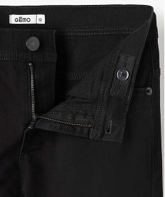 pantalon garcon coupe skinny en toile extensible noir pantalonsB520201_2