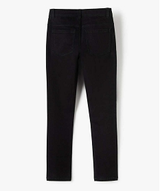 pantalon garcon coupe skinny en toile extensible noir pantalonsB520201_3