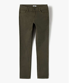 pantalon garcon style jean slim 5 poches vert pantalonsB520301_1