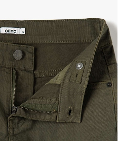 pantalon garcon style jean slim 5 poches vert pantalonsB520301_2