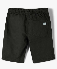 bermuda garcon en toile avec poches surpiquees gris shorts bermudas et pantacourtsB521001_3