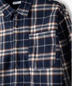 chemise garcon a carreaux entierement doublee sherpa imprimeB521701_2