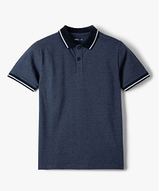 polo garcon chine a tres fines rayures bleu polosB522801_1