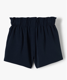 short fille taille haute elastiquee - lulu castagnette bleu shortsB529501_3