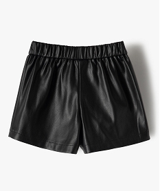 short fille coupe ample avec ceinture elastiquee noir shortsB529801_3