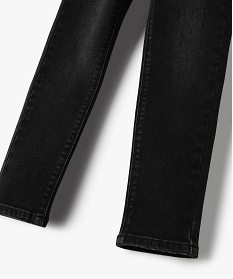 jegging fille legerement delave noir jeansB532601_3