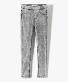 GEMO Jegging en maille très extensible fille gris standard