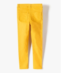 pantalon skinny uni a taille elastiquee fille jaune pantalonsB534401_3