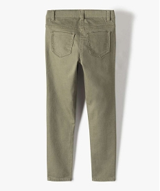 pantalon stretch coupe slim fille vert pantalonsB534701_3
