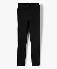 GEMO Leggings uni en coton extensible fille noir standard