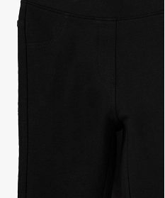 leggings fille uni en coton extensible noir pantalonsB539501_2