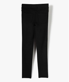 leggings uni en coton extensible fille noir pantalonsB539501_4