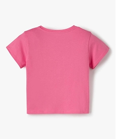 tee-shirt fille avec motif en sequins brodes - les minions 2 rose tee-shirtsB546201_3