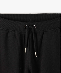 pantalon de jogging fille avec interieur molletonne noir pantalonsB554201_2