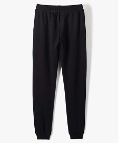 pantalon de jogging fille avec interieur molletonne noir pantalonsB554201_3