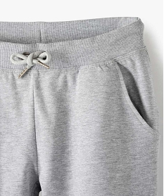 pantalon de jogging fille avec interieur molletonne gris pantalonsB554301_2
