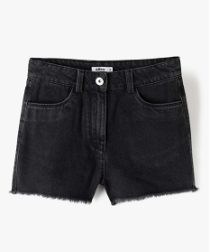 short fille en jean ultra court taille haute noirB554901_2