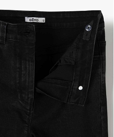 jean fille coupe ultra skinny taille haute noir jeansB556601_2