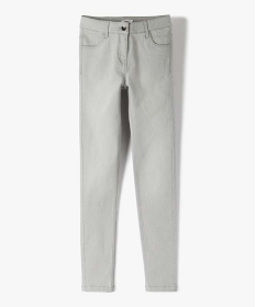 jean fille coupe skinny en matiere extensible gris jeansB556701_1