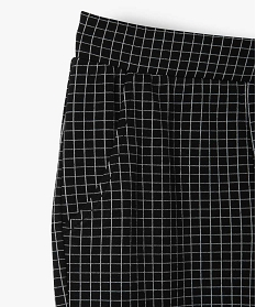 pantalon fille en maille souple et ceinture elastiquee coupe slim noirB559201_2