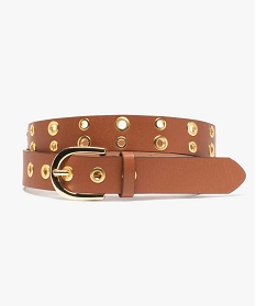 ceinture femme avec double rangee doillets metalliques orange autres accessoiresB568301_1