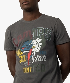tee-shirt homme avec motif multicolore - camps united gris tee-shirtsB568801_2
