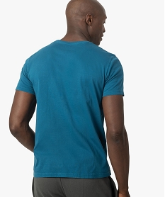 tee-shirt homme avec inscription ton sur ton - camps united bleu tee-shirtsB569101_3