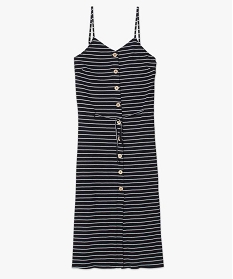 robe femme en maille cotelee a fines bretelles imprime robesB574101_4