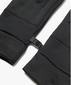 gants  homme doubles polaire compatibles ecran tactile noir standardB576101_2