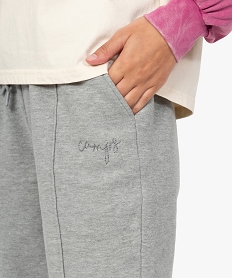 pantalon de jogging femme en jersey molletonne - camps gris pantalonsB579501_2