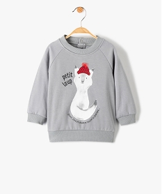 sweat bebe garcon avec motif animal gris sweatsB579701_1