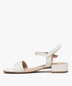 sandales femme unies a brides droites et petit talon carre blanc sandales plates et nu-piedsB580101_3