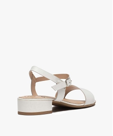 sandales femme unies a brides droites et petit talon carre blanc sandales plates et nu-piedsB580101_4