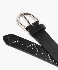 ceinture femme ajouree avec clous argentes noir autres accessoiresB582901_2