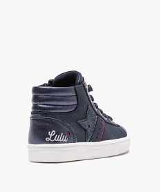 baskets fille mid-cut zippees a paillettes - lulu castagnette bleu basketsB586001_4