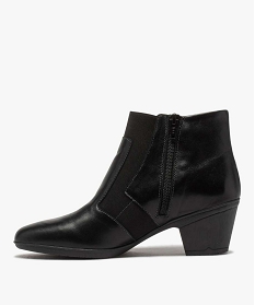 boots femme confort a talon dessus cuir noir chaussures confortB592401_3