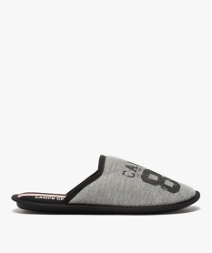 GEMO Chaussons homme mules plates en jersey - Camps United Gris