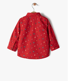 chemise bebe garcon speciale noel avec noud papillon rougeB593801_3